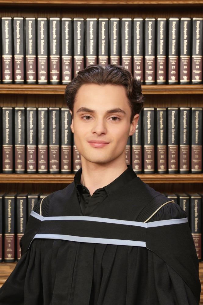 Colton Zawada in graduation attire
